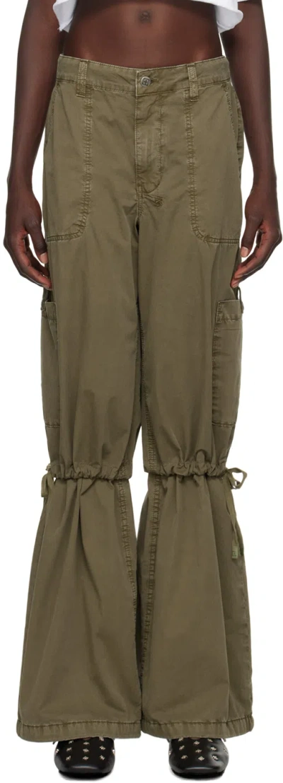 Ksubi Khaki Baggy Snap-off Cargo Pants In 031 Khaki