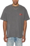 Ksubi Kickstart Ekcess Graphic T-shirt In Charcoal