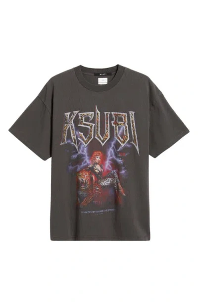 Ksubi Kingdom Ekcess Cotton Graphic T-shirt In Black