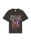 Ksubi Kingdom Ekcess Cotton Graphic T-shirt In Faded Black