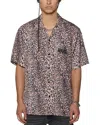 Ksubi Kingdom Resort Leopard Print Camp Shirt In Multi Coloe