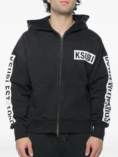Ksubi Kings Halen Zip-up Hoodie In Black