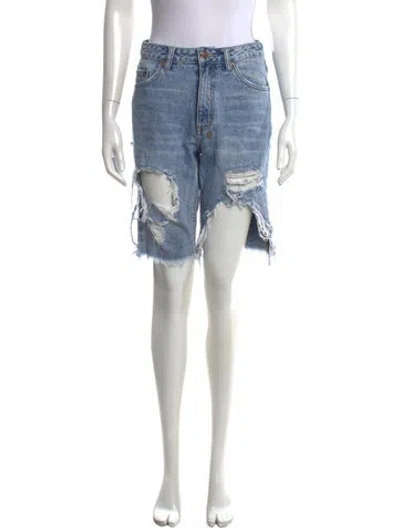 Pre-owned Ksubi Knee-length Shorts In Blue