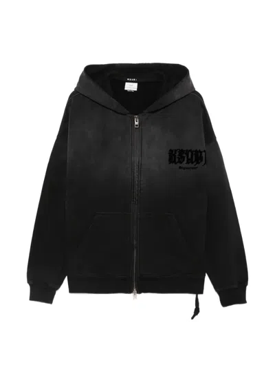Ksubi Kstudio Ekcess Logo-print Zip-up Hoodie In Gray