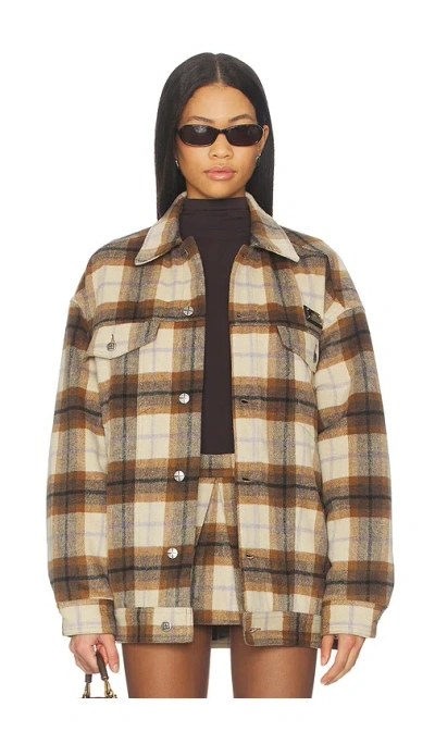 Ksubi Ksuper Trucker Jacket In Brown