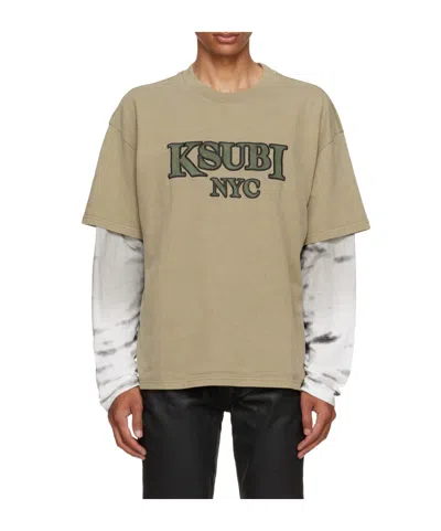Ksubi Layered Long-sleeve T-shirt In Nude