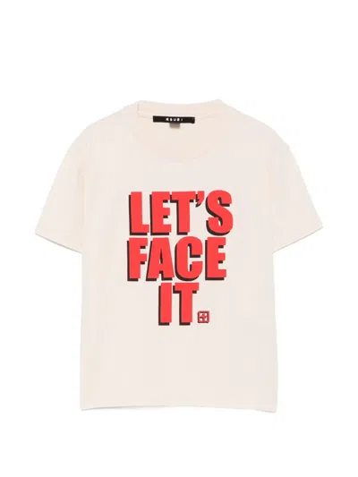 Ksubi Lets Face It Graphic-print T-shirt In Neutral