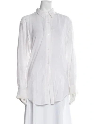Pre-owned Ksubi Long Sleeve Button-up Top In White