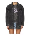 Ksubi Black Altar Phoenix Trucker Denim Jacket In Black