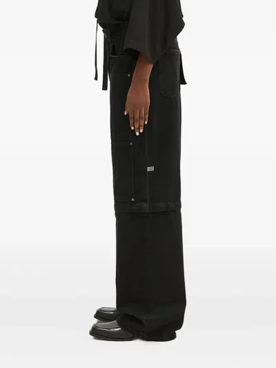 Ksubi Low Rider Carpenter Boneyard Embroidered Denim Jeans In Black