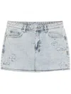 Ksubi Blue Low Rider Denim Miniskirt In Blue
