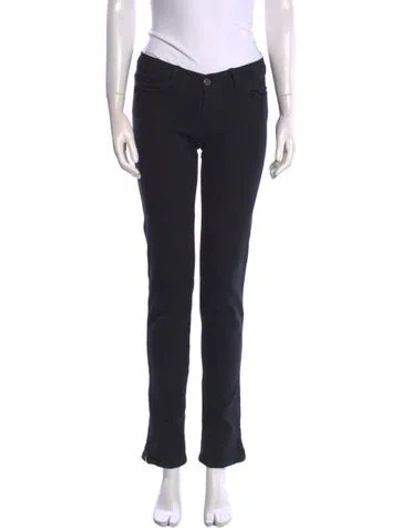 Pre-owned Ksubi Low-rise Straight Leg Jeans In Black