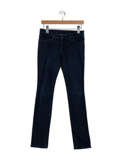 Pre-owned Ksubi Low-rise Straight Leg Jeans In Blue