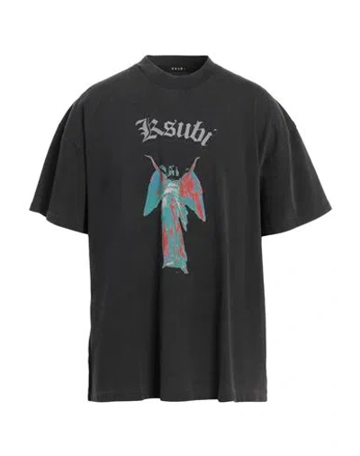 Ksubi Man T-shirt Black Size Xxl Cotton