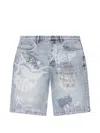 Ksubi Maxx Graffiti Shorts In Blue