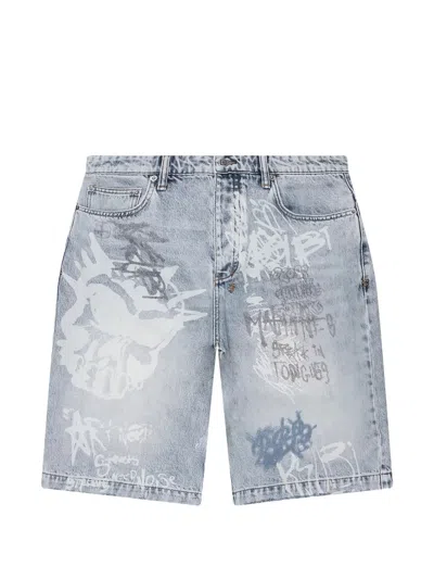 Ksubi Maxx Graffiti Shorts In Blue