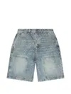 Ksubi Maxx Operator Crystal-embellished Shorts In Blue