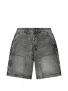 Ksubi Maxx Operator Crystal-embellished Shorts In Gray