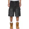 Ksubi Maxx Operator Torqued Denim Shorts In Black
