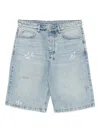 Ksubi Maxx Painter Denim Shorts In Blue