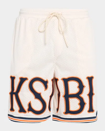 Ksubi Men & Apos;s Bolter Logo Applique Mesh Drawstring Shorts In Natural