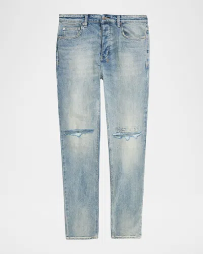 Ksubi Men & Apos;s D-chitch Astral Distressed Straight-leg Jeans In Denim