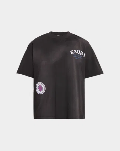 Ksubi Men & Apos;s Genesis Ekcess Logo-embroidered Cotton T-shirt In Black