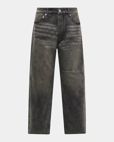 Ksubi Men & Apos;s Hazlow Graphite Intruder Straight-leg Jeans In Charcoal