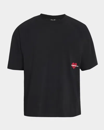 Ksubi Men & Apos;s Hbl Cotton Embroidered Heart Crewneck T-shirt In Black