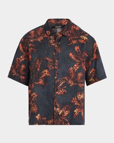 Ksubi Men & Apos;s Palazzo Diner Floral Linen Camp Shirt In Multi