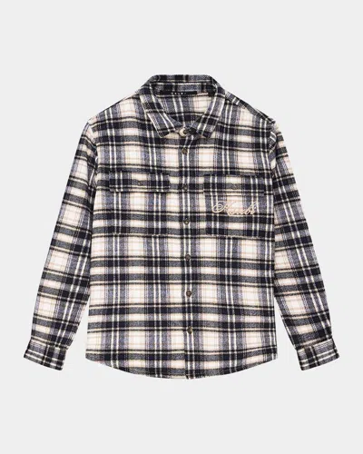 Ksubi Men & Apos;s Signed Rosebowl Check Logo Flannel Button-down Shirt In Navy