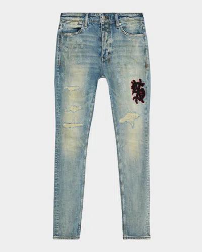 Ksubi Men & Apos;s Van Winkle Distressed Stretch Skinny Jeans In Blue
