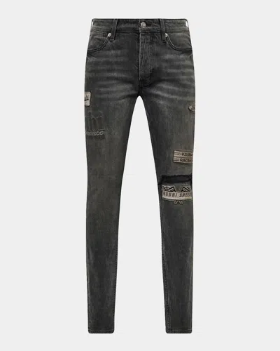 Ksubi Men & Apos;s Van Winkle Graphite Racer Skinny Jeans In Charcoal