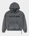 Ksubi Blasted Ekcess Oversize Hoodie In Gray
