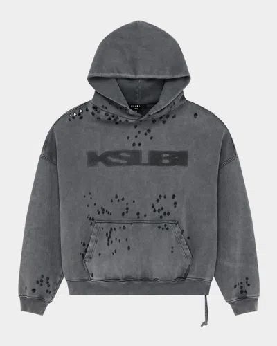 Ksubi Men's Blasted Ekcess Hoodie In Gray