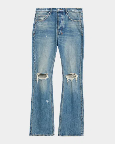 Ksubi Men's Bronko Texas Studded Bootcut Jeans In Blue
