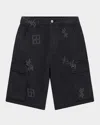 Ksubi Men's Fugitive Cargo Kash Box Shorts In Black