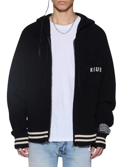 Ksubi Men's Future Memory Boxer Full-zip Knit Hoodie In Black
