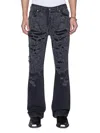 Ksubi Men's Future Memory Bronko Asher Trashed Boot-cut Jeans In Black