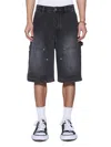 Ksubi Maxx Operator Denim Shorts In Black