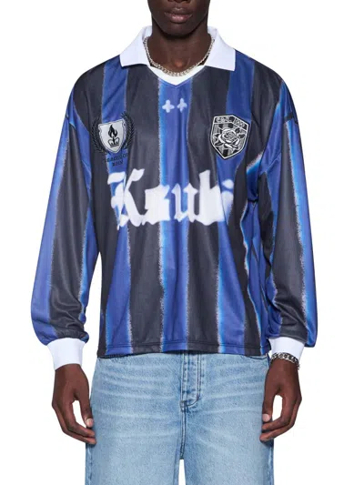 Ksubi Men's Future Memory Offside Striped Mesh Long-sleeve T-shirt In Blue