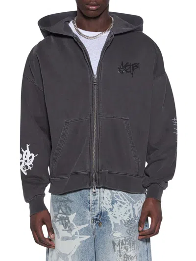 Ksubi Men's Graff Ekcess Zip Hoodie In Gray