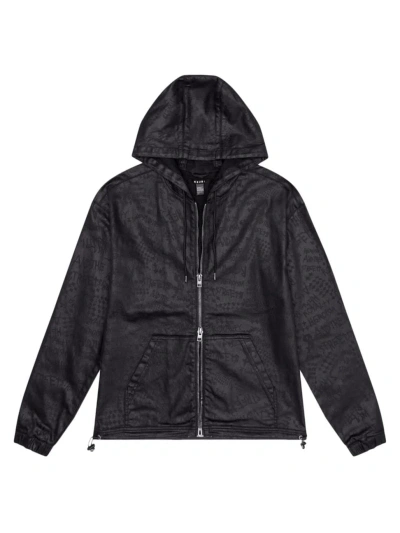 Ksubi Men's Hooded Denim Oversized Jacket In Black