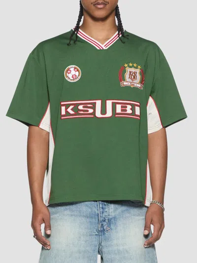 Ksubi Men's Jersey-printed V-neck T-shirt In Green