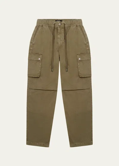 Ksubi Men's Krush Faded Cotton Cargo Pants In Green