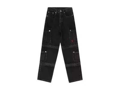 Pre-owned Ksubi Men's  X Trippie Redd Maxx Zip Off Cargo Pant In Midnight Black