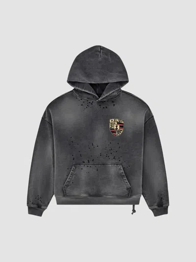 Ksubi Men's Logo-embroidered Cotton Hoodie In Charcoal
