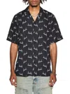 Ksubi Skript Print Camp Shirt In Black