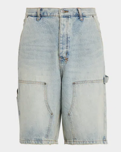 KSUBI MEN'S MAXX OPERATOR WIDE-LEG CARPENTER JEAN SHORTS