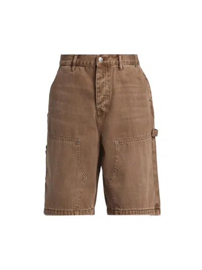 Ksubi Men's Maxx Operator Wide-leg Carpenter Jean Shorts In Brown